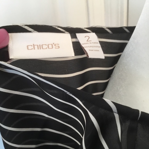 Chico's Dressy Striped Batwing Top - Large 2 - Picture 7 of 7